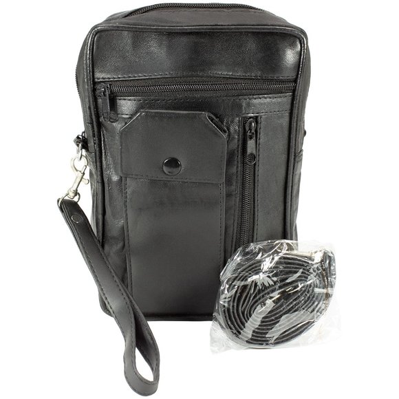Lambskin Leather Shoulder Travel Bag Phone Organizer Bag - Picture 1 of 15